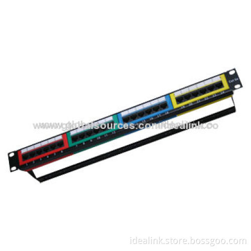 Cat5e and Cat6 Patch Panel with UTP and FTP Types, 12/24 and 48 Ports Available